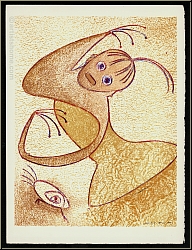 Max Ernst: Homage to San Lazzaro, 1975, Original lithograph with dancing figure - Graphic Work | Rare Prints