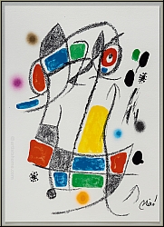 Joan Miro: Maravillas 1975, Miracle in Miro's Garden 'Flower Garden' Original Lithograph - Images, Rare Prints