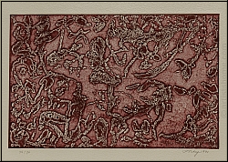 Mark Tobey: Original Etching with Aquatint 'Divertimento' (Music Theme) 1971, signed - Images Original Prints