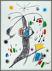 Joan Miro: Maravillas, Miracle in Miro's Garden, Original Lithograph Golfer 1975 - Images, Prints, Lithographs