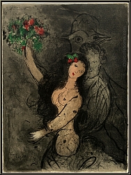 Marc Chagall: Programme Soire Versailles, Ballet Dancer, Original Lithograph 1963 - Image Lithographs, Prints