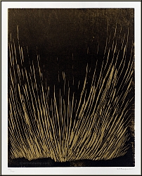Anna-Eva Bergman: 'Le feu' Fire, 1974 Original Woodcut for 'L'Or de vivre' (Gold of Life) signed - Rare Prints