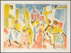 Eduard Bargheer: 'Corpus Christi' (Corpus Domini) 1974, Etching with Aquatint, signed - images original prints