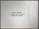 Pablo Picasso: Le seigneur et la dame 1972 Original Lithograph Souvenirs et portraits d'artistes, reverse side