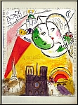 Marc Chagall: Sunday, Derriere le miroir 66-67-68, Original Lithograph