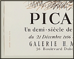 Pablo Picasso: Galerie Matarasso 1956, Exhibition Poster 'Un demi-si�cle de Livres Illustr�s' Nice - Printer 2