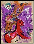 Marc Chagall: Woman Circus Rider on Red Horse, 1957, Orig. Lithograph