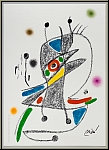 Joan Miro: Maravillas 1975, Miracle in Miro's Garden, Lithograph Bird
