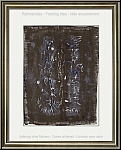Zao Wou-Ki: Original Lithograph 1957 Abstract Composition With Text White Symbols - Image: idea for framing