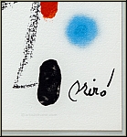 Joan Miro: Maravillas, Miracle in Miro's Garden 'Butterfly' Original Lithograph 1975 - Image printed signature