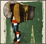Johnny Friedlaender: Etching Aquatint Citole (Medieval Musical Instrument) 1976, signed - images graphic works