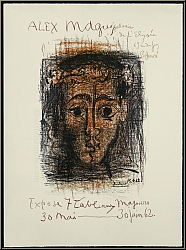 Pablo Picasso: Original poster Alex Maguy Galerie Elysée 1962, Original Lithograph Mourlot, Exhibition Posters