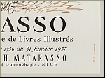 Pablo Picasso: Galerie Matarasso 1956, Exhibition Poster 'Un demi-si�cle de Livres Illustr�s' Nice - Printer 1