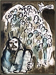 Marc Chagall: Moses and His People, 1973, Lithograph Biblical Message