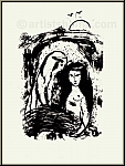 Marc Chagall: Ruth at the feet of Boaz, Lithograph 1960, Special Price