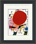 Joan Miro: 'Red Sun' (Soleil rouge) 1972, Original Lithograph III, our sun as a red giant in a pink Milky Way