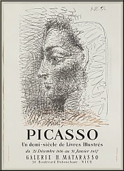 Pablo Picasso: Galerie Matarasso 1956, Exhibition Un demi-siècle de Livres Illustrés Nice, Jacqueline, Posters