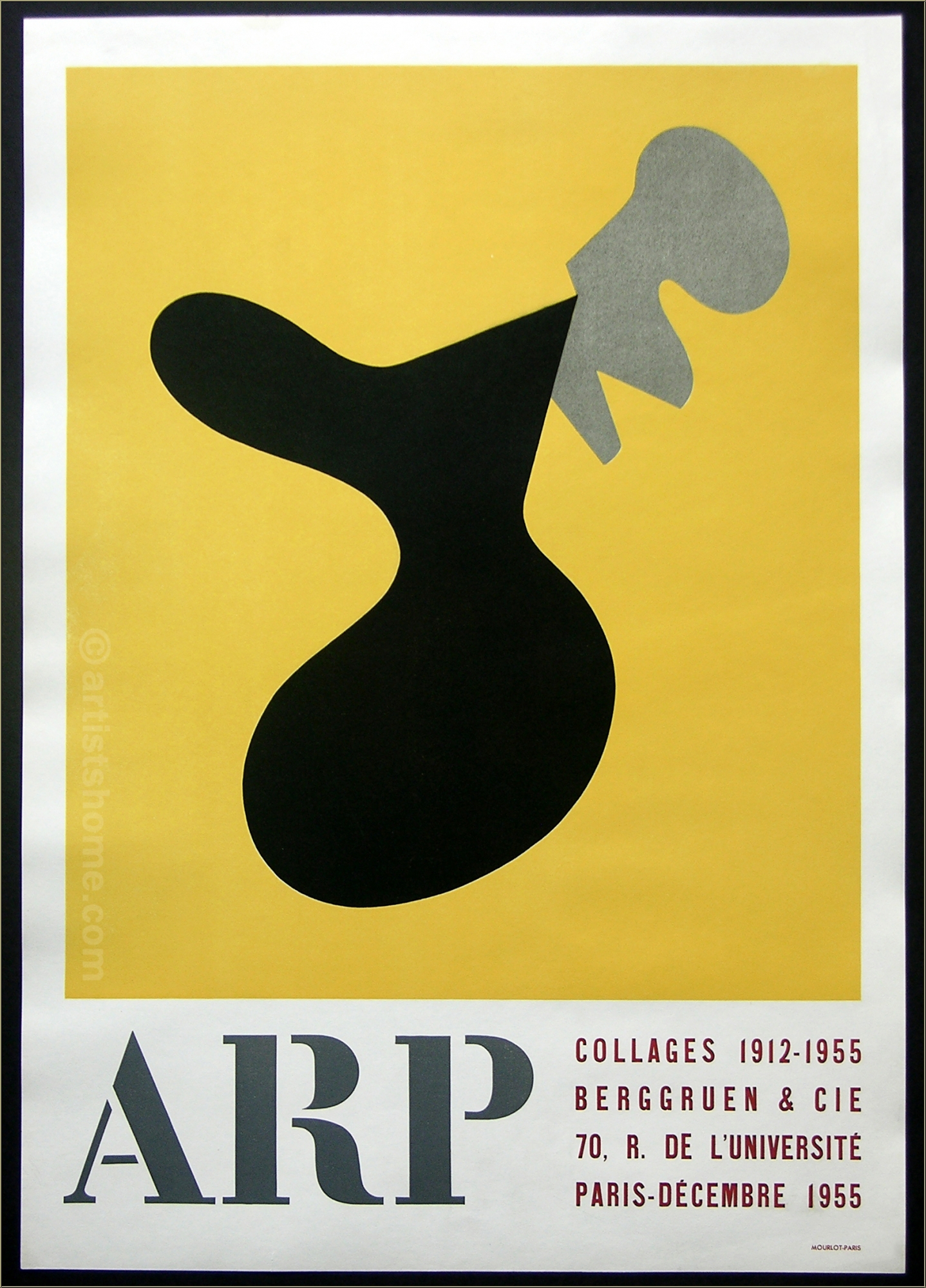 Mourlot Jean Original Original Buy Edition Arp: - Cie. & \'Collages\' Prints Limited Poster 1955, Berggruen