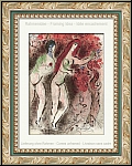 Marc Chagall: Adam and Eve and the Forbidden Fruit, 1960, Original Lithograph Verve Bible - Graphic work