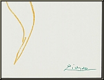 Pablo Picasso: 'Danseuse' 1954, Ballet Dancer with blue tutu, Original Lithograph - Image: signed in the stone